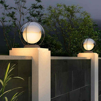 Modern Solar Waterproof Globe Planet LED Outdoor Post Lights - Flyachilles
