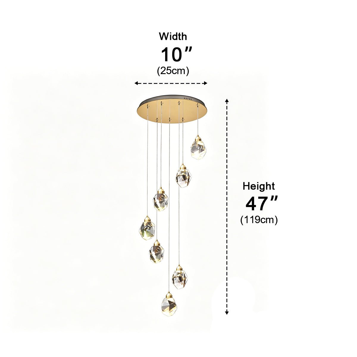 Modern Spiral Crystal Droplets Staircase Chandelier Modern Spiral Crystal Staircase Chandelier - Flyachilles