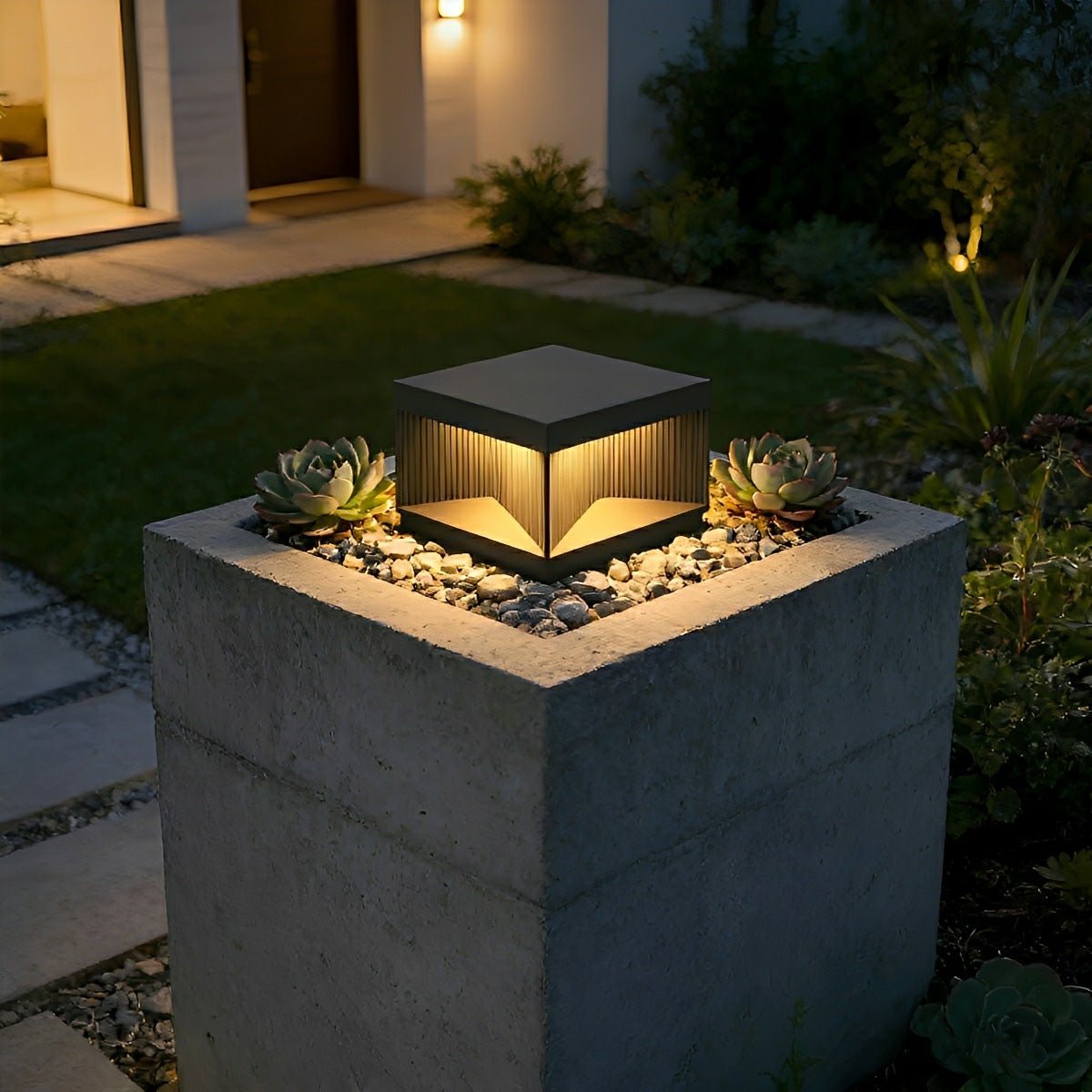 Modern Square Waterproof Fence Outdoor Post Cap Light - Flyachilles