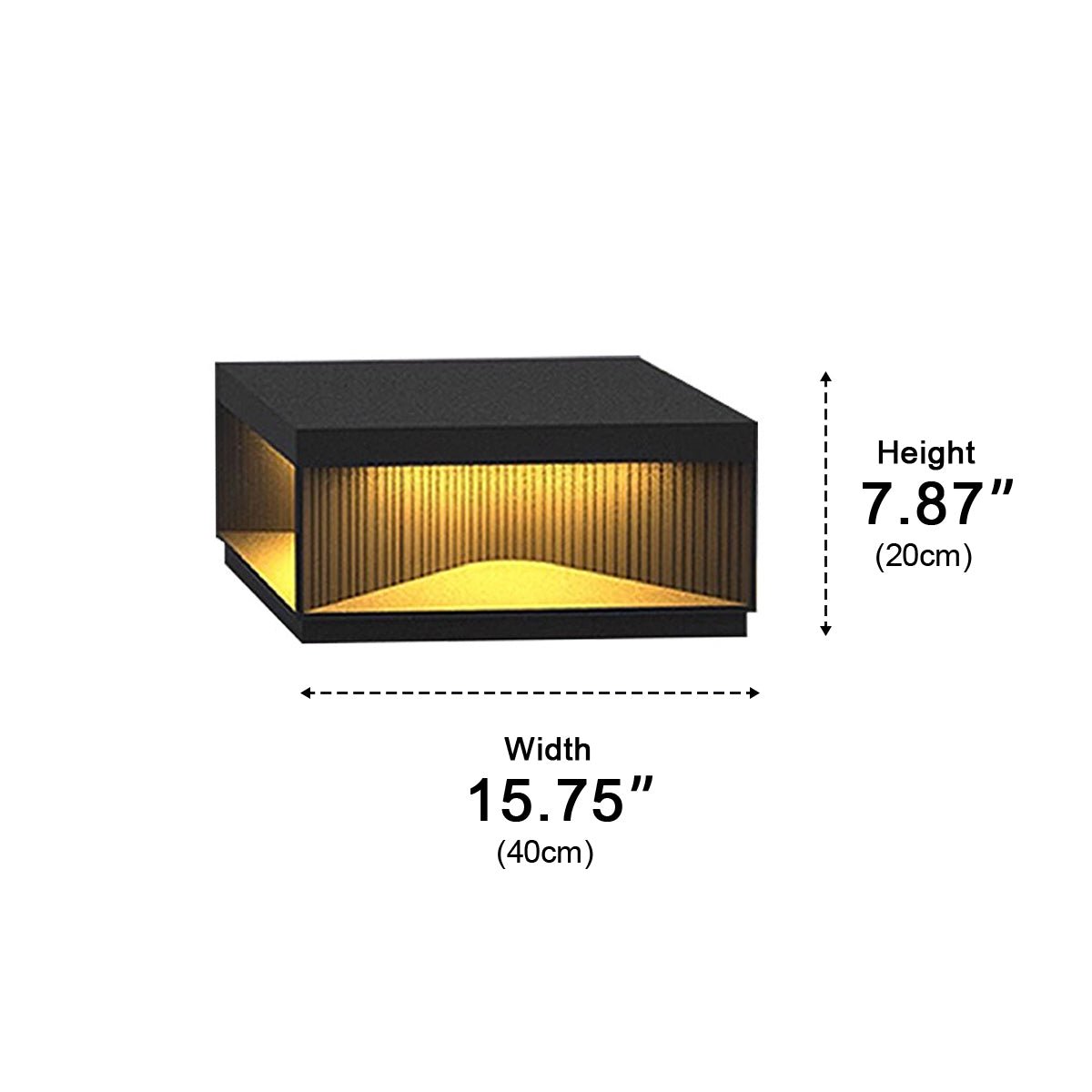 Modern Square Waterproof Fence Outdoor Post Cap Light - Flyachilles