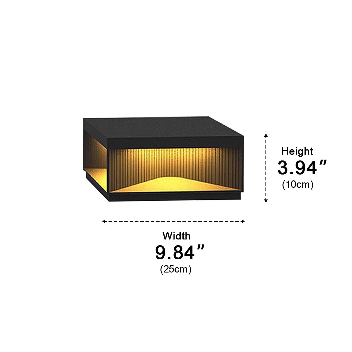 Modern Square Waterproof Fence Outdoor Post Cap Light - Flyachilles
