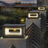 Modern Stainless Steel Waterproof Solar Square LED Outdoor Post Lights - Flyachilles