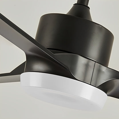 Modern Waterproof Black Outdoor LED Ceiling Fan with Light DC Motor - Flyachilles