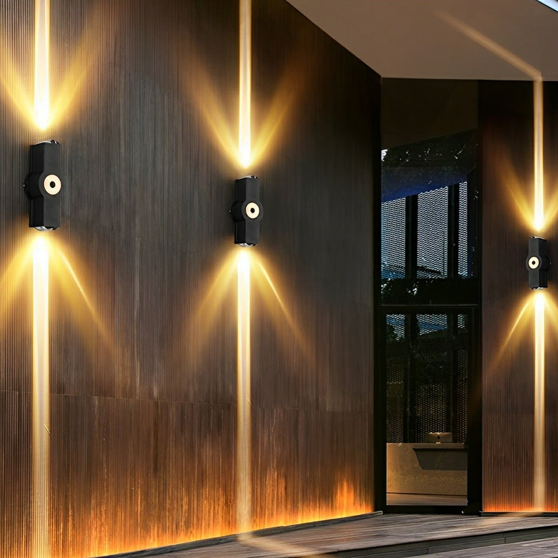 Modern Waterproof Black Outdoor LED Wall Lights Spotlights - Flyachilles