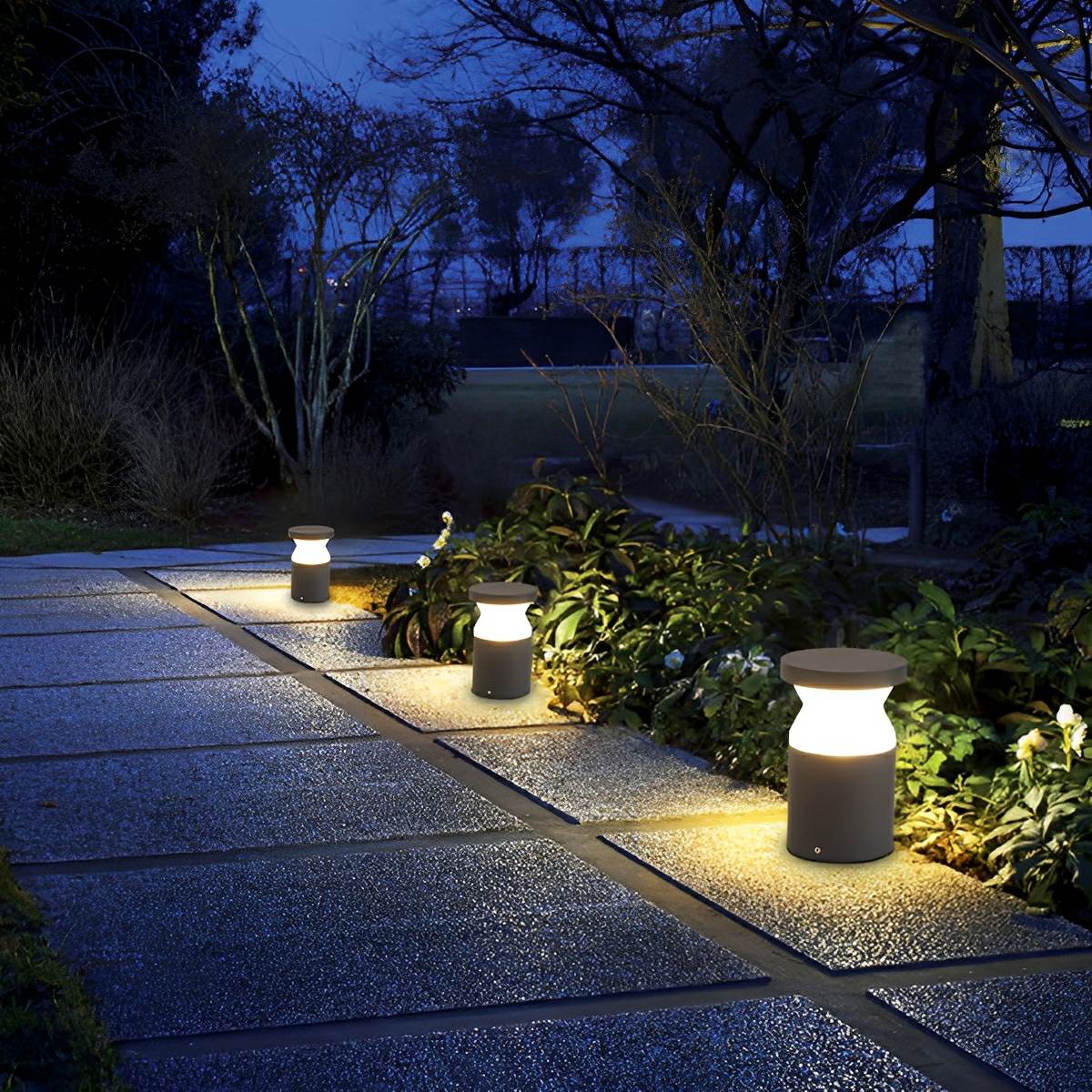 Modern Waterproof Cylinder Outdoor LED Lawn Pathway Lights - Flyachilles