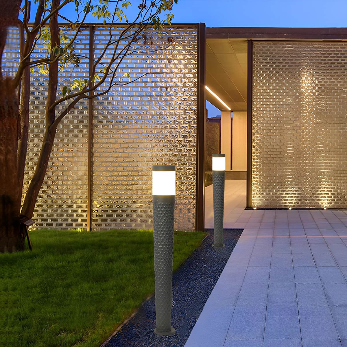 Modern Waterproof Cylinder Outdoor LED Lawn Pillar Lights - Flyachilles