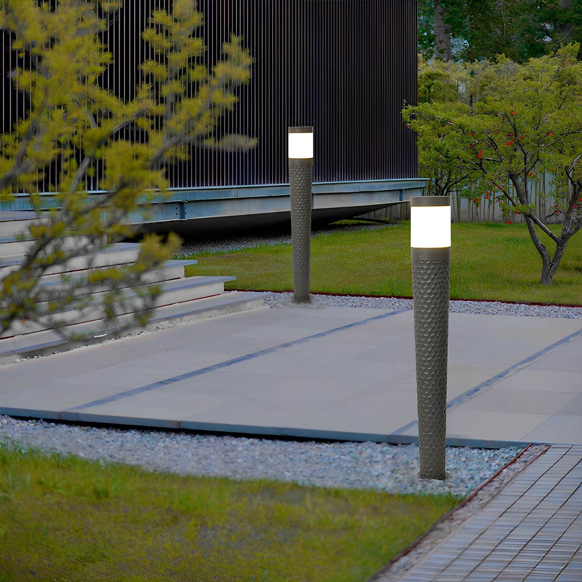 Modern Waterproof Cylinder Outdoor LED Lawn Pillar Lights - Flyachilles