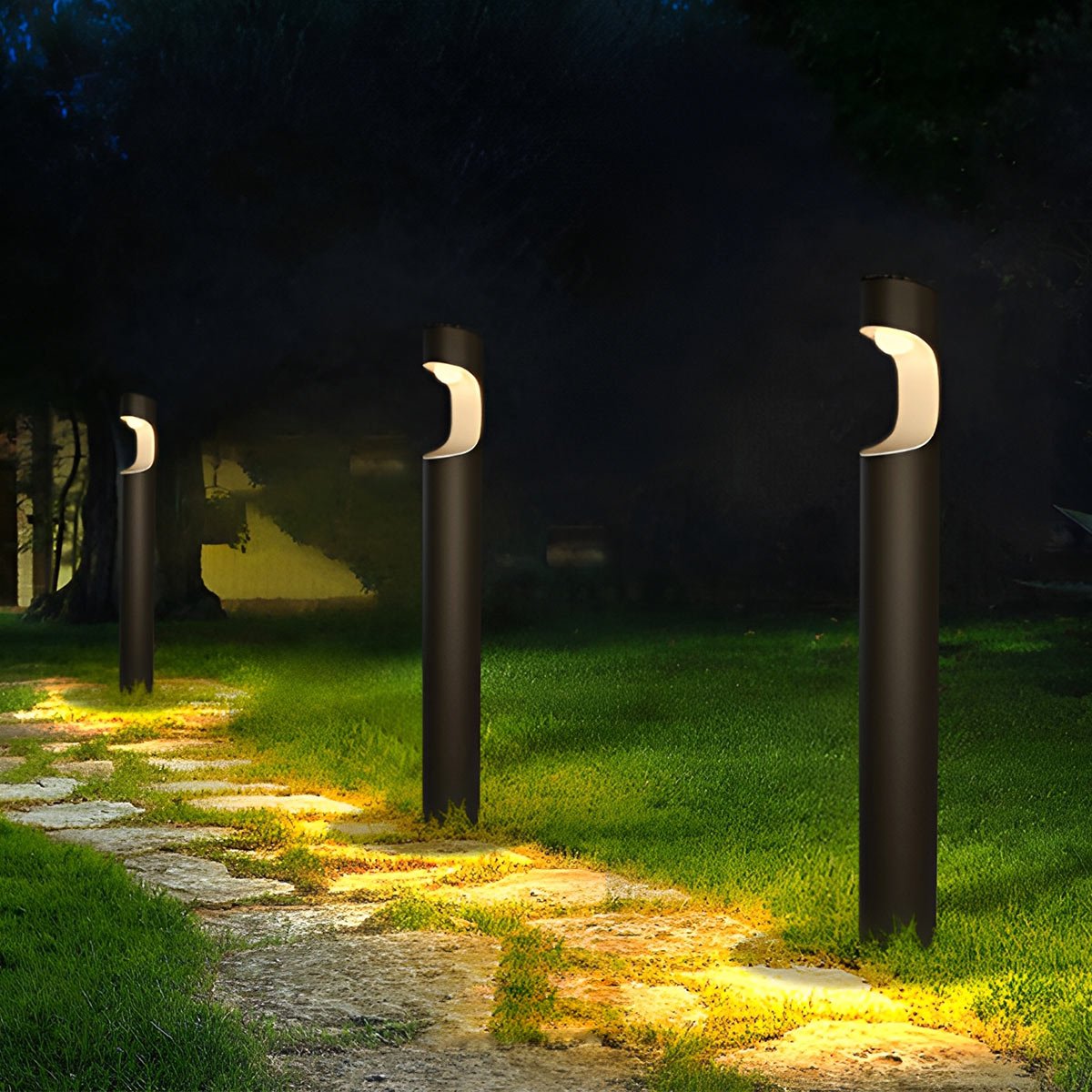Modern Waterproof Geometric Outdoor LED Landscape Path Lights - Flyachilles