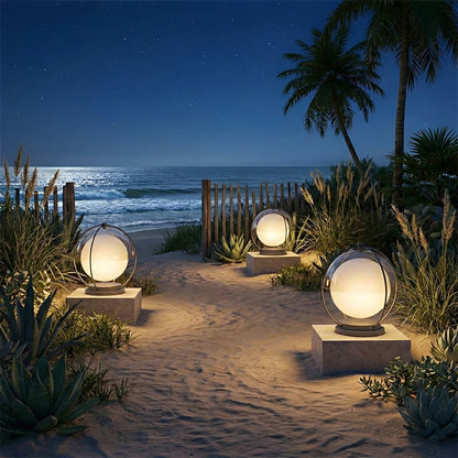 Modern Waterproof Globe Planet LED Outdoor Post Lights - Flyachilles