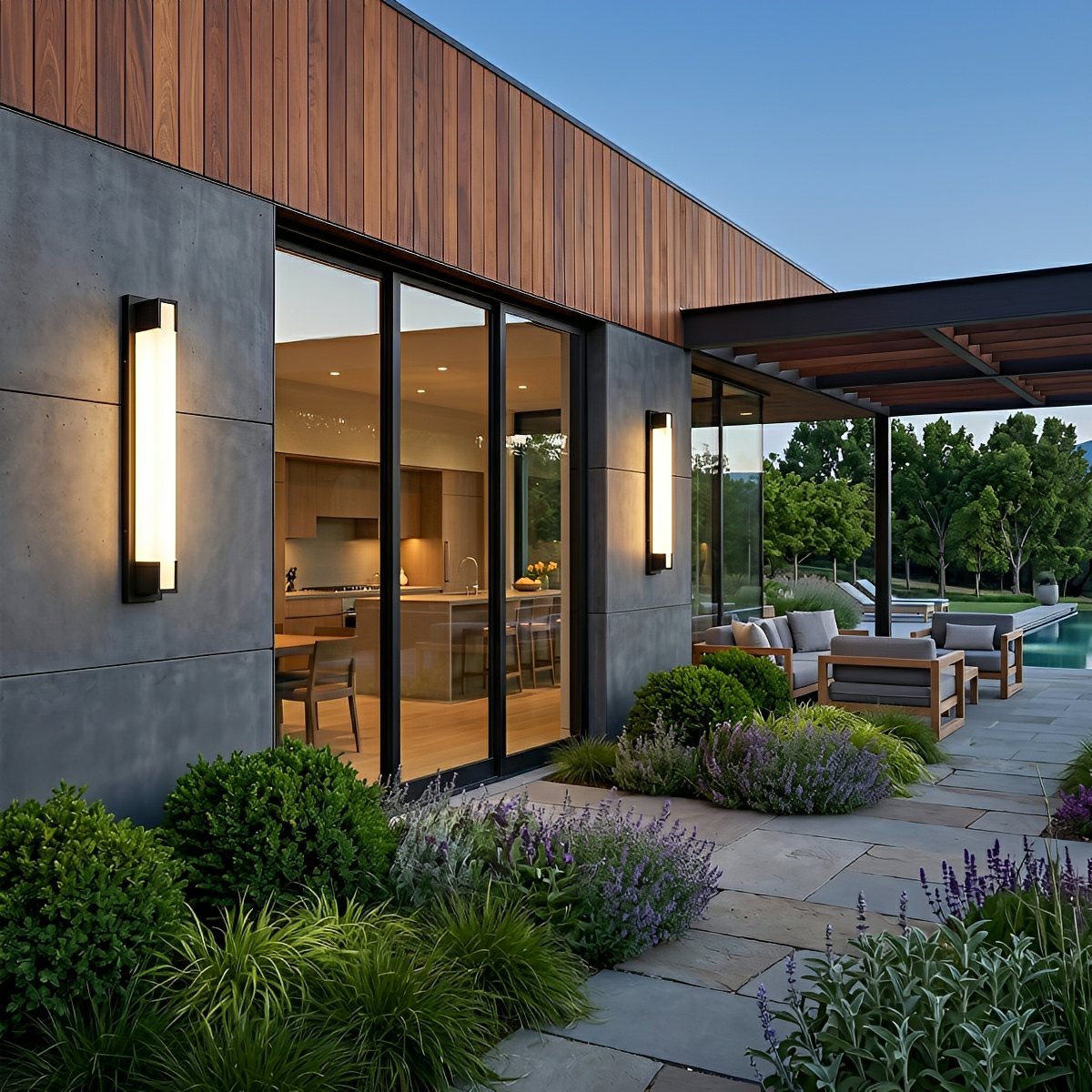 Modern Waterproof Linear Strip LED Outdoor Wall Lights - Flyachilles