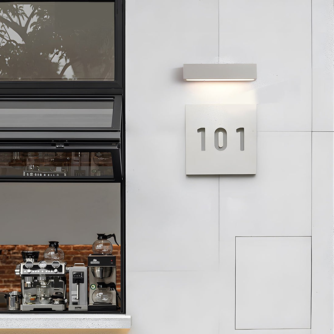 Modern Waterproof Outdoor Cement Rectangular Down LED Porch Lights - Flyachilles