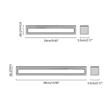 Modern Waterproof Outdoor Cement Rectangular Up&amp;Down LED Porch Lights - Flyachilles