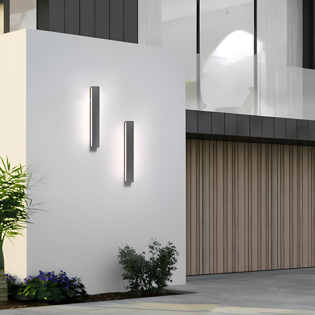 Modern Waterproof Outdoor Cement Rectangular Up&Down LED Porch Lights - Flyachilles