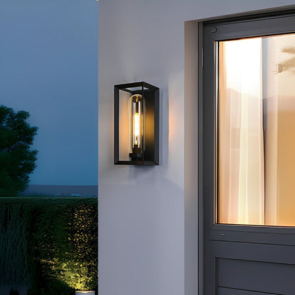 Modern Waterproof Rectangular Glass - Lampshade Outdoor LED Porch Wall Lights - Flyachilles