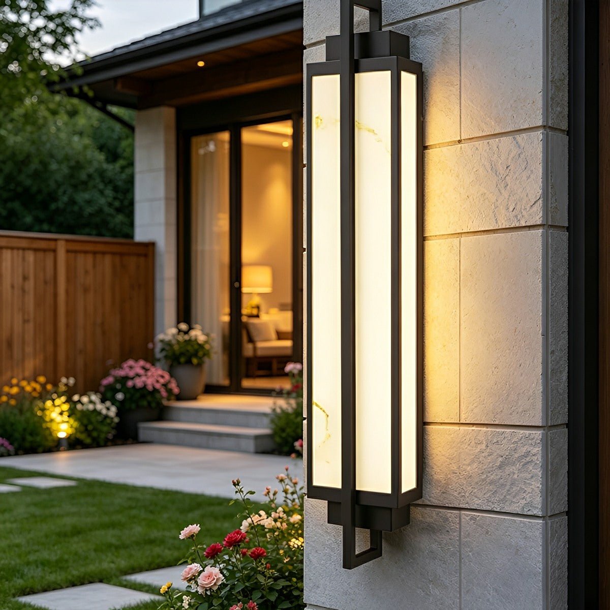 Modern Waterproof Rectangular LED Outdoor Wall Light Sconce - Flyachilles
