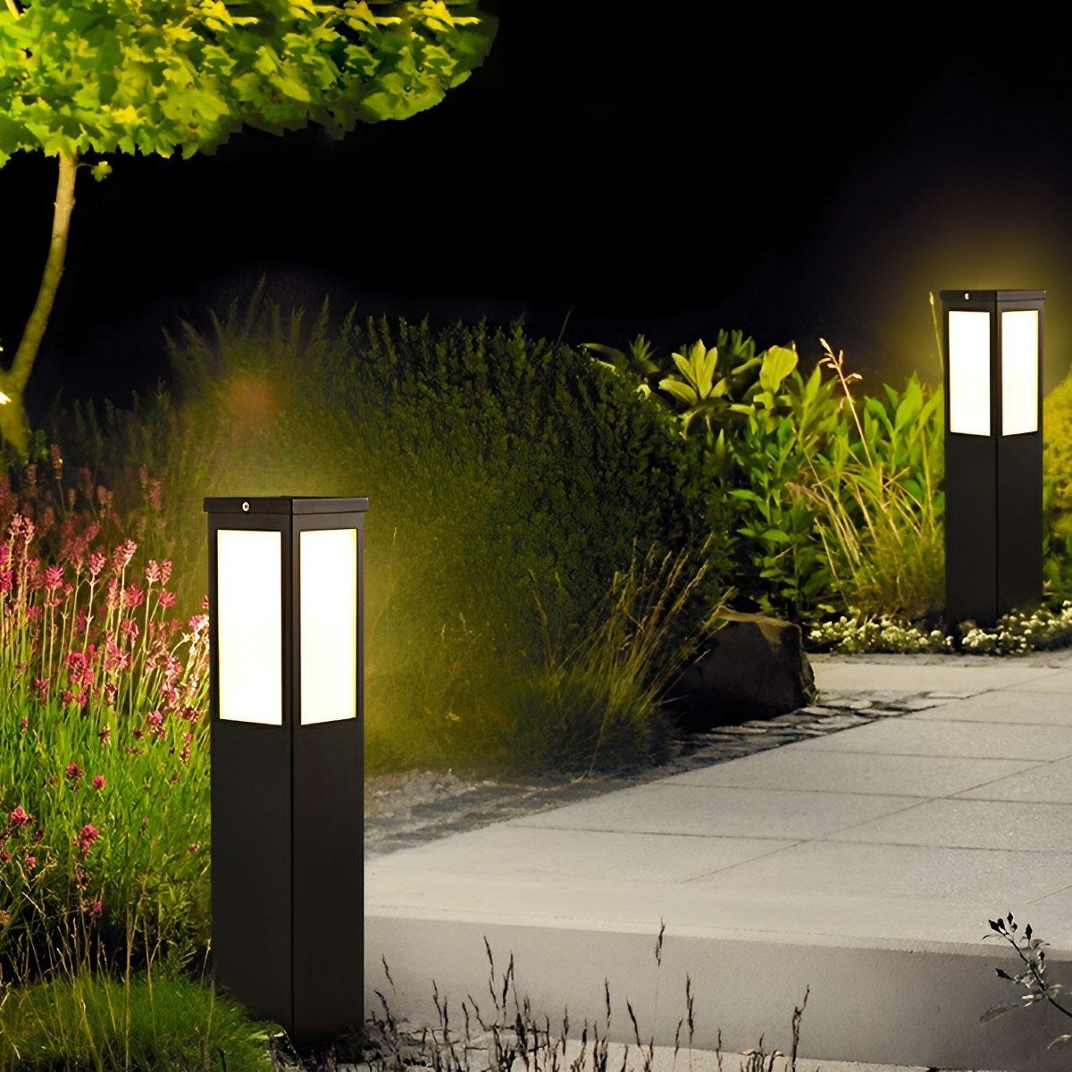 Modern Waterproof Rectangular Outdoor LED Landscape Path Lights - Flyachilles