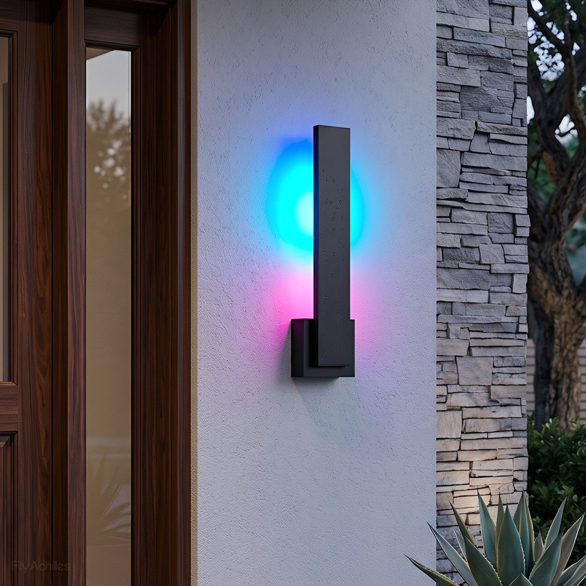 Modern Waterproof RGB LED Outdoor Wall Light Smart Dimmable - Flyachilles