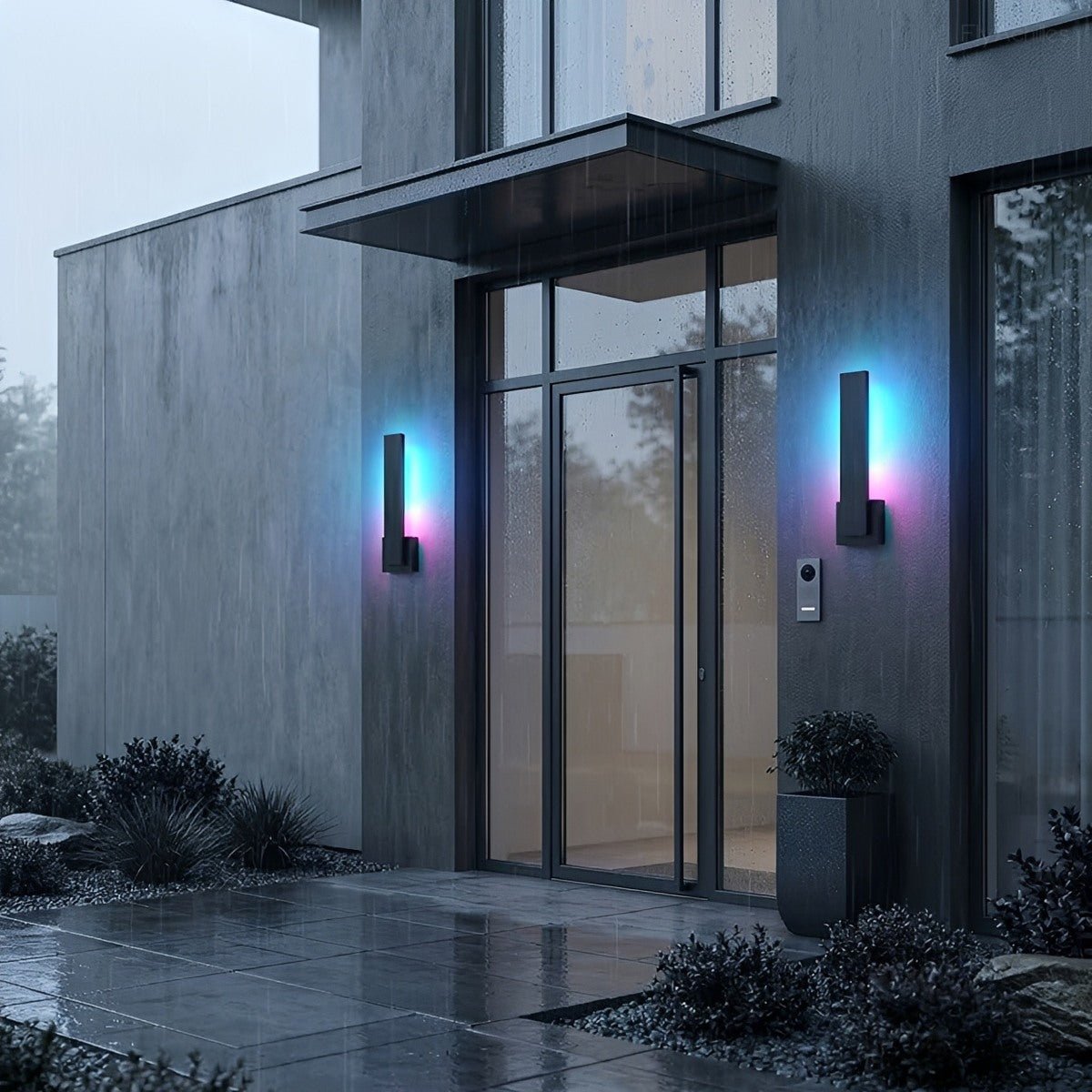 Modern Waterproof RGB LED Outdoor Wall Light Smart Dimmable - Flyachilles