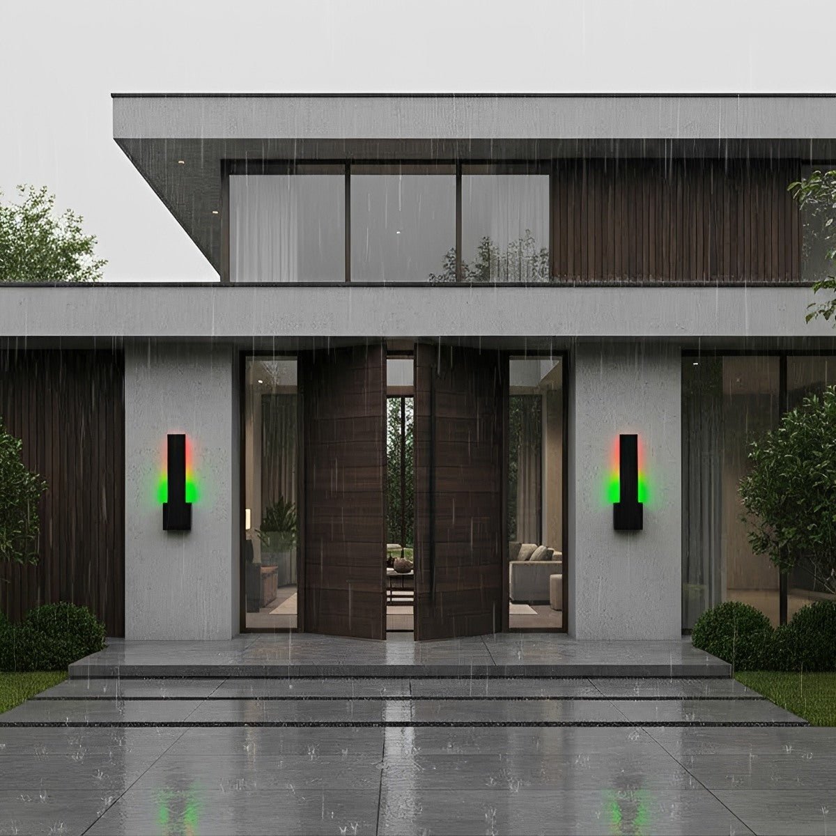 Modern Waterproof RGB LED Outdoor Wall Light Smart Dimmable - Flyachilles
