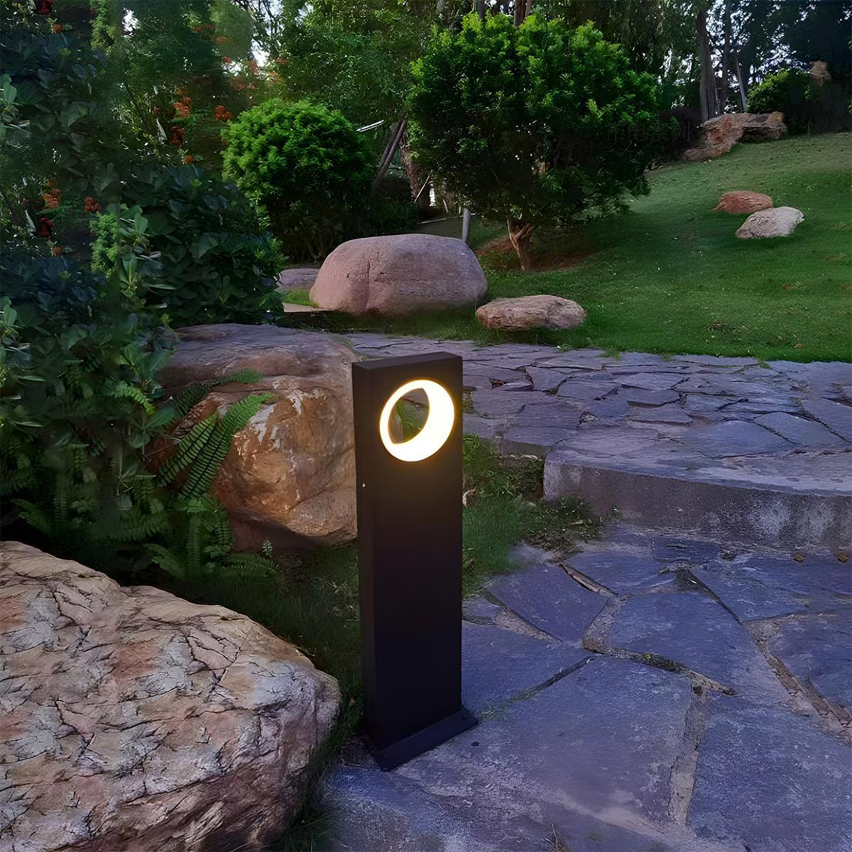 Modern Waterproof Ring - Round LED Outdoor Lawn Landscape Lighting - Flyachilles