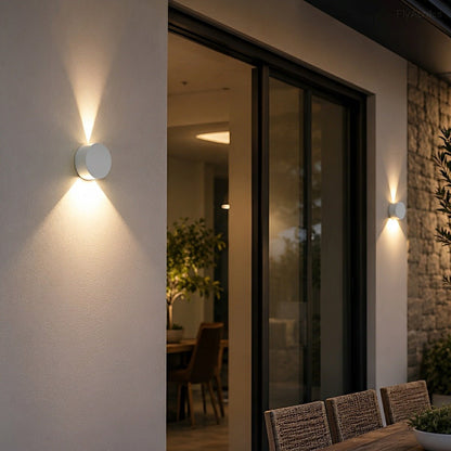 Modern Waterproof Round Up and Down Lights LED Wall Lights - Flyachilles