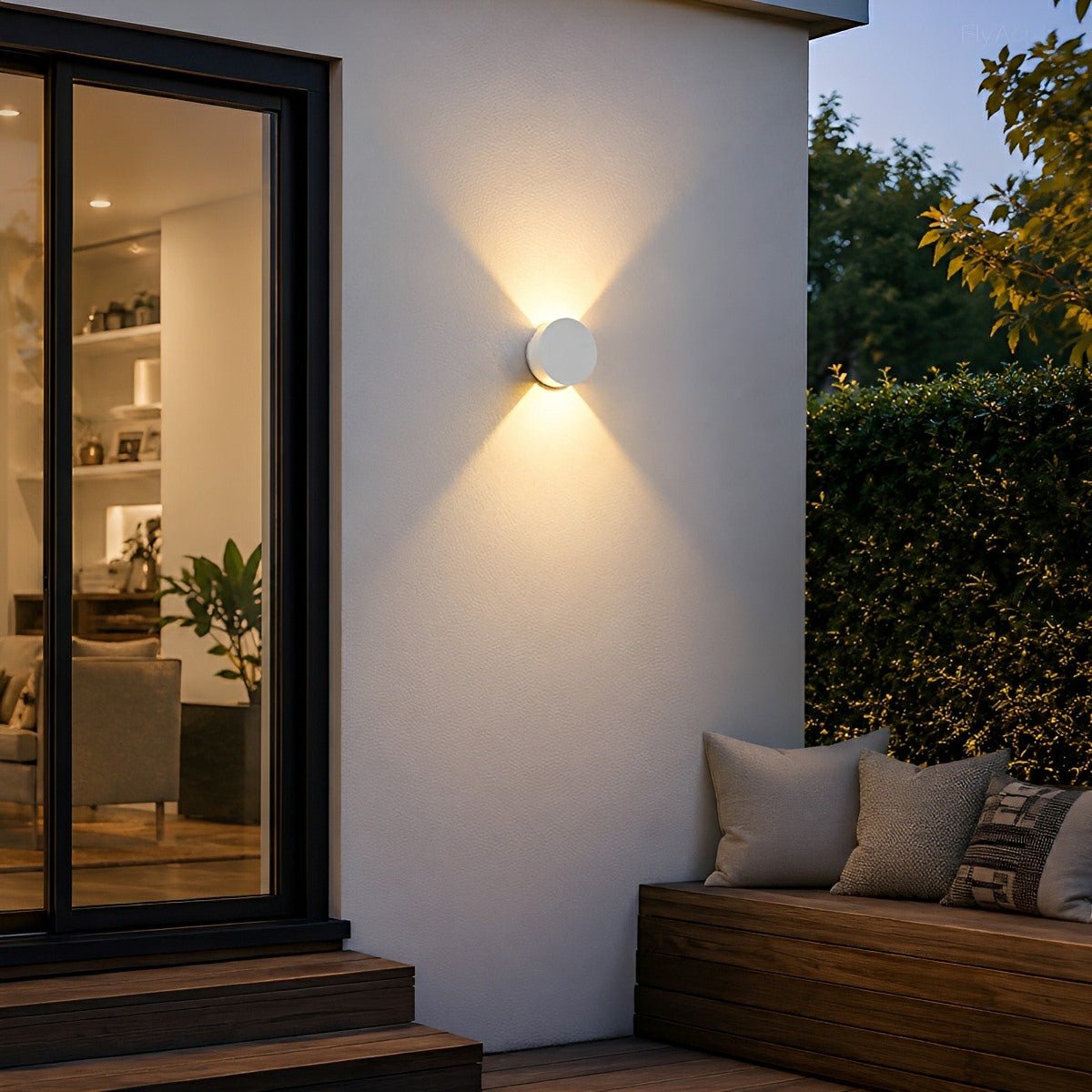 Modern Waterproof Round Up and Down Lights LED Wall Lights - Flyachilles