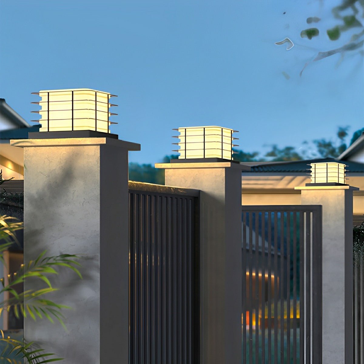 Modern Waterproof Solar Square Fence LED Outdoor Post Lights - Flyachilles
