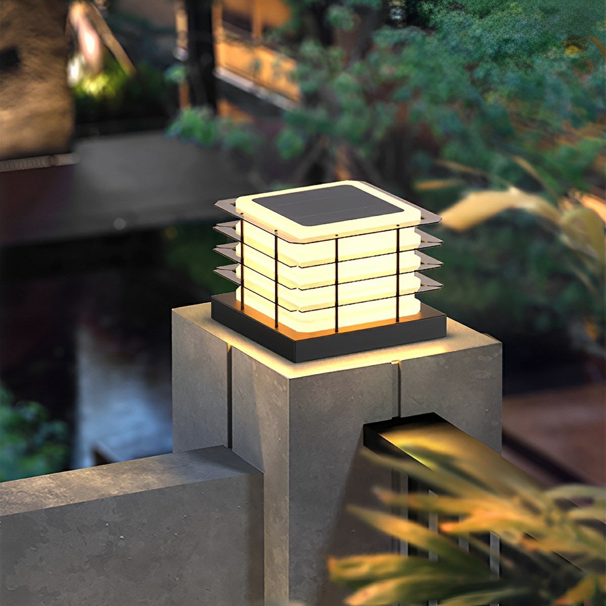 Modern Waterproof Solar Square Fence LED Outdoor Post Lights - Flyachilles