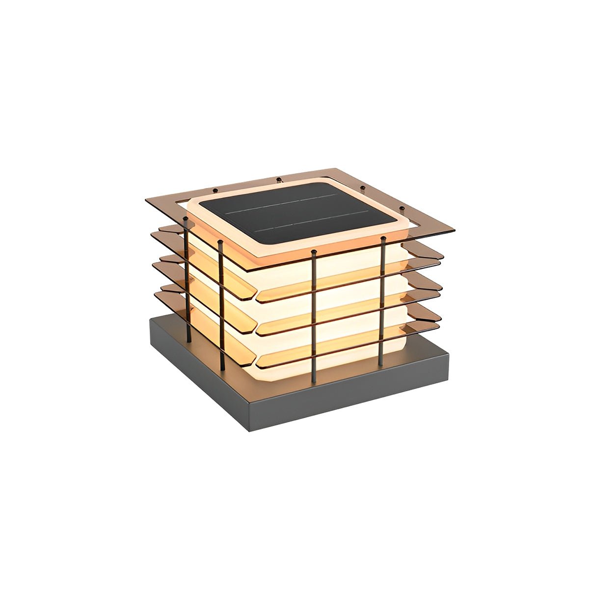 Modern Waterproof Solar Square Fence LED Outdoor Post Lights - Flyachilles