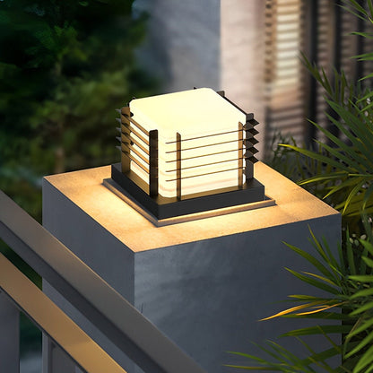 Modern Waterproof Solar Square Fence LED Outdoor Post Lights - Flyachilles