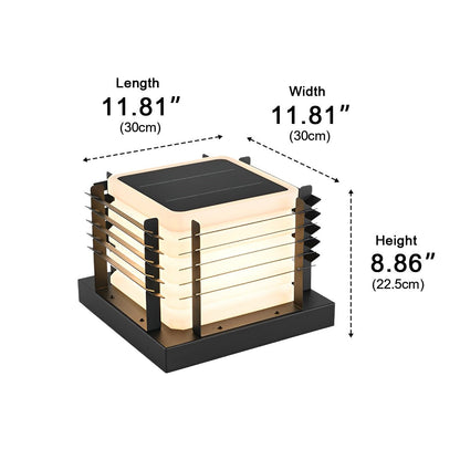 Modern Waterproof Solar Square Fence LED Outdoor Post Lights - Flyachilles