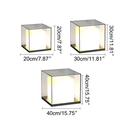 Modern Waterproof Solar Square LED Outdoor Post Lights - Flyachilles