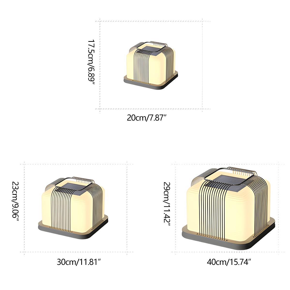 Modern Waterproof Solar Square Steel LED Outdoor Post Lights - Flyachilles