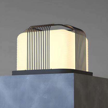 Modern Waterproof Solar Square Steel LED Outdoor Post Lights - Flyachilles