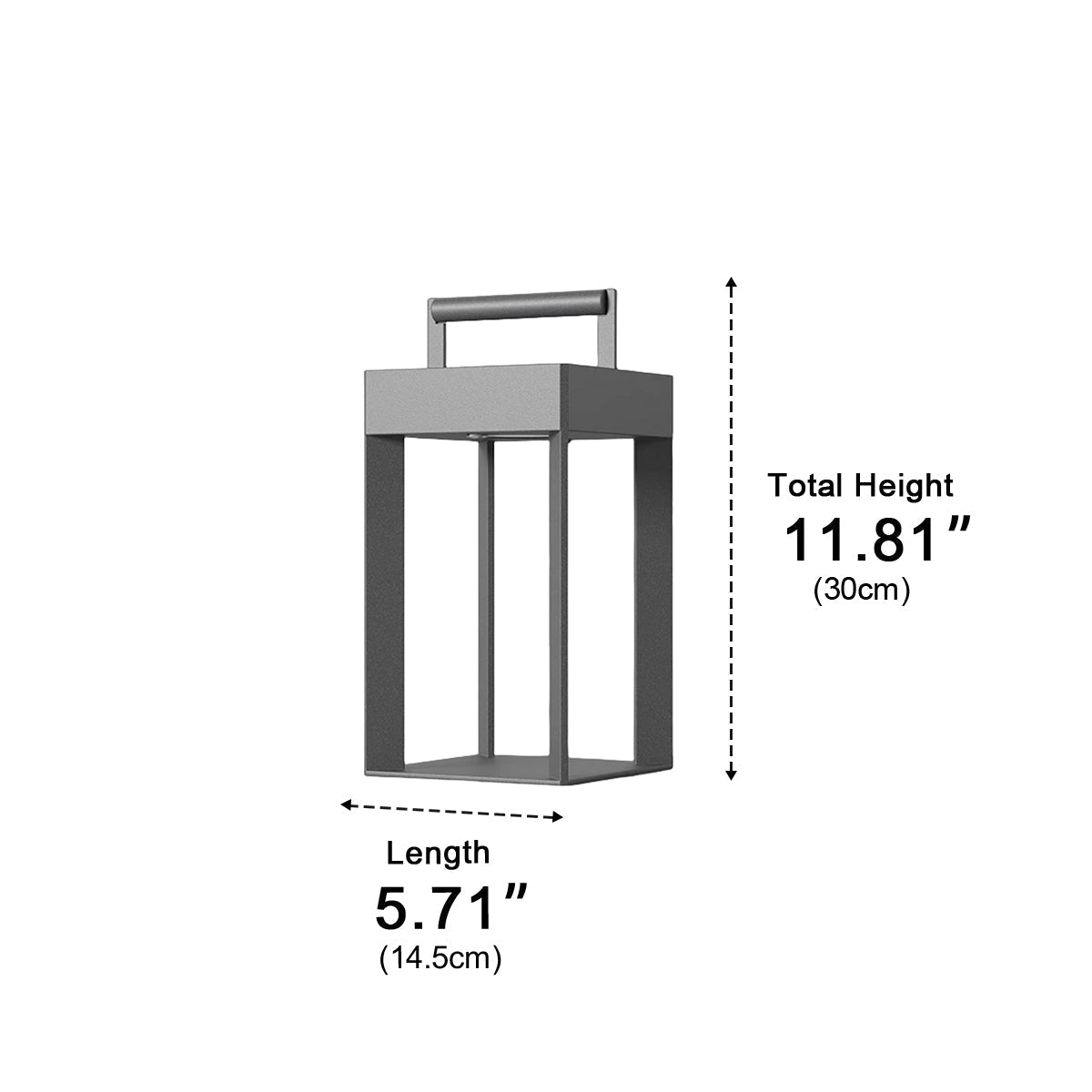 Modern Waterproof Solar&amp;Rechargeable Rectangular LED Outdoor Floor Lamp - Flyachilles