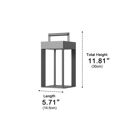 Modern Waterproof Solar&amp;Rechargeable Rectangular LED Outdoor Floor Lamp - Flyachilles