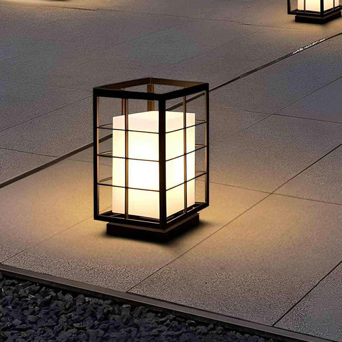 Modern Waterproof Square Lantern LED Outdoor Landscape Lawn Lighting - Flyachilles