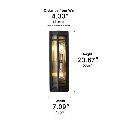 Modern Waterproof Triangle Tiered Bulbs Outdoor LED Porch Wall Lights - Flyachilles