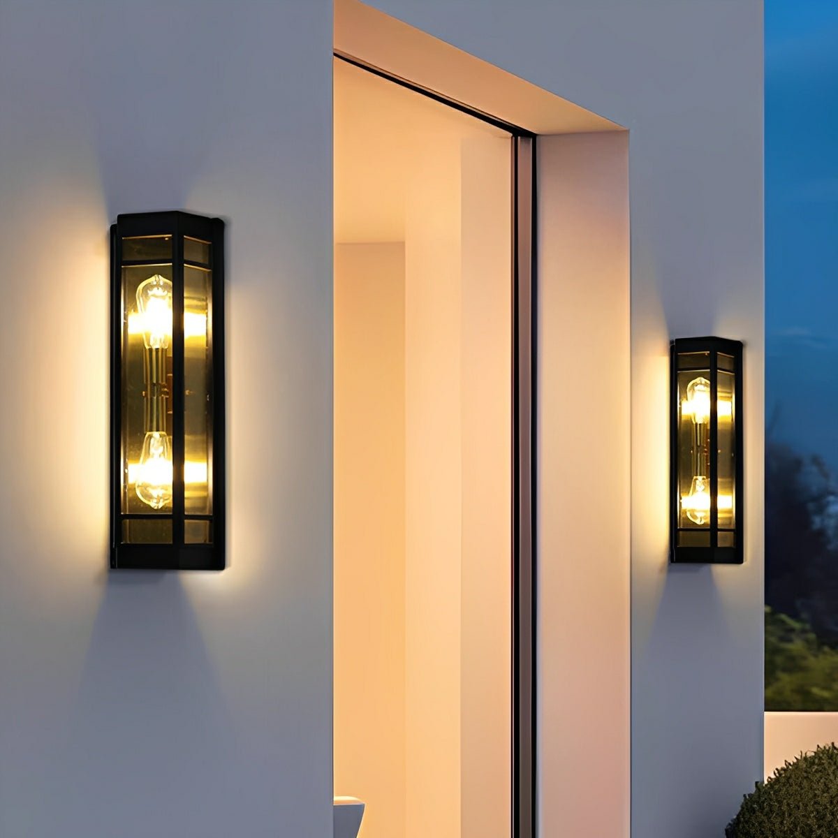 Modern Waterproof Triangle Tiered Bulbs Outdoor LED Porch Wall Lights - Flyachilles