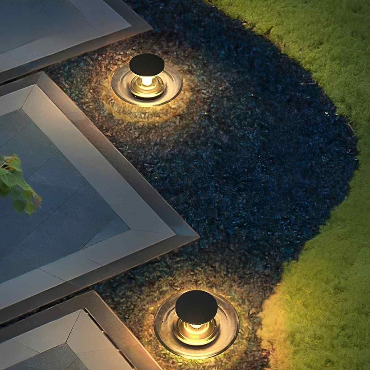 Modern Waterproof Water Floating Solar Fountain LED Outdoor Post Lights - Flyachilles