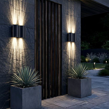 Modern Waterproof Water Wave Up and Down Outdoor Wall Light - Flyachilles
