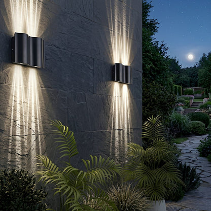 Modern Waterproof Water Wave Up and Down Outdoor Wall Light - Flyachilles