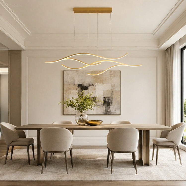 Modern Wave LED Linear Pendant Light - Flyachilles