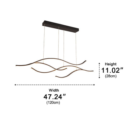 Modern Wave LED Linear Pendant Light - Flyachilles