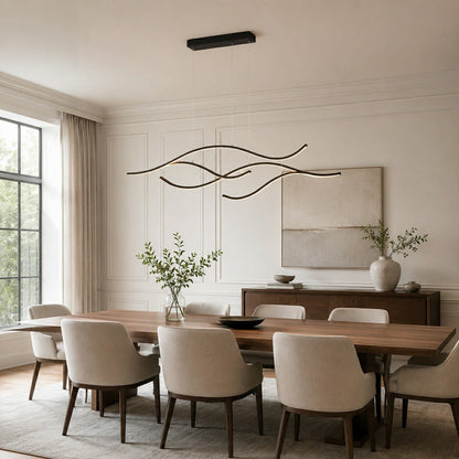 Modern Wave LED Linear Pendant Light - Flyachilles