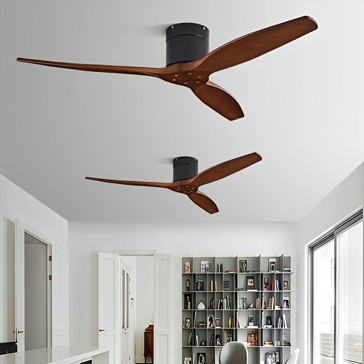 Modern Wing - inspired Wood 3 - Blade DC Motor Reverse Ceiling Fan - Flyachilles