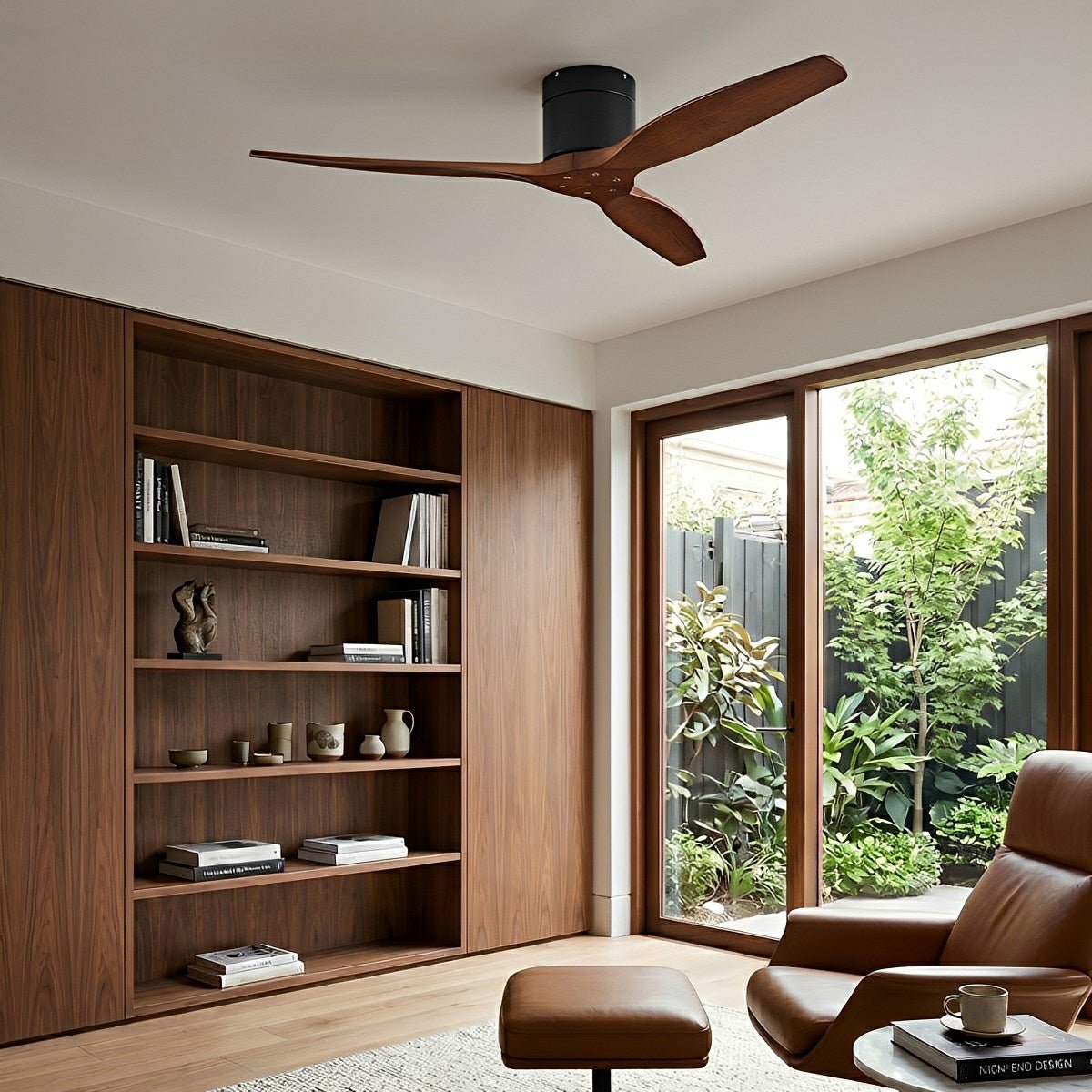 Modern Wing - inspired Wood 3 - Blade DC Motor Reverse Ceiling Fan - Flyachilles