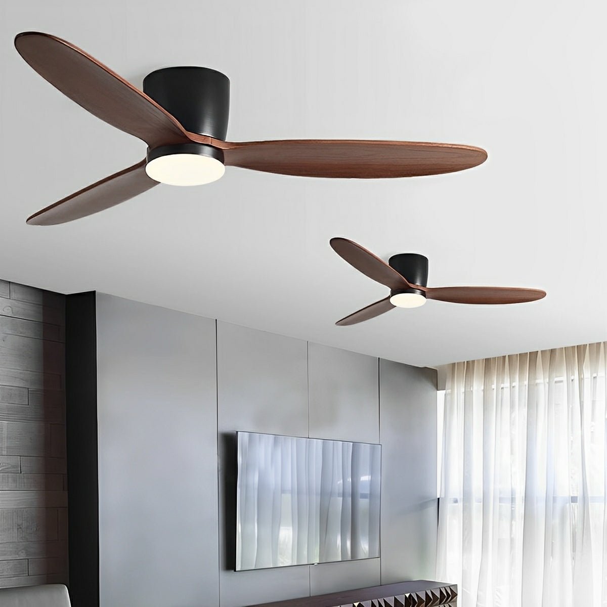 Modern Wood 6 - Speed Inverter Ceiling Fan Light - Flyachilles
