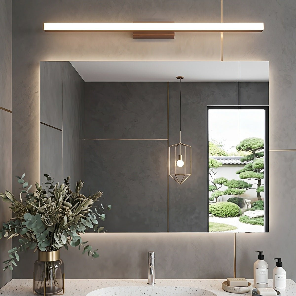 Modern Wood LED Vanity Light Minimalist Bathroom Mirror Wall Sconce - Flyachilles