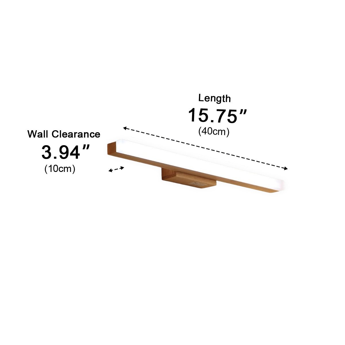 Modern Wood LED Vanity Light Minimalist Bathroom Mirror Wall Sconce - Flyachilles
